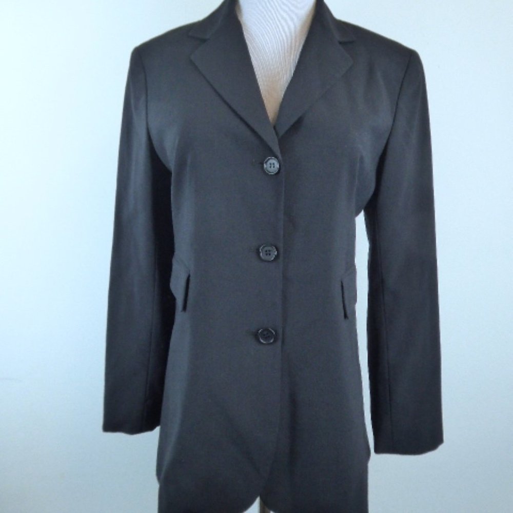 Theory black blazer S wool stretch 3 button S